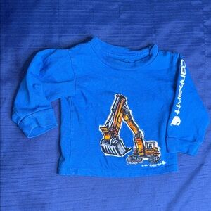 9m Carhartt Kids Long Sleeve Shirt with Excavator Graphic